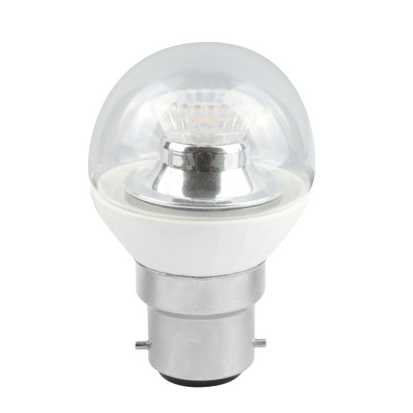 05187 - LED 4W Dimmable 45mm Clear Round Ball - BC - 2700K